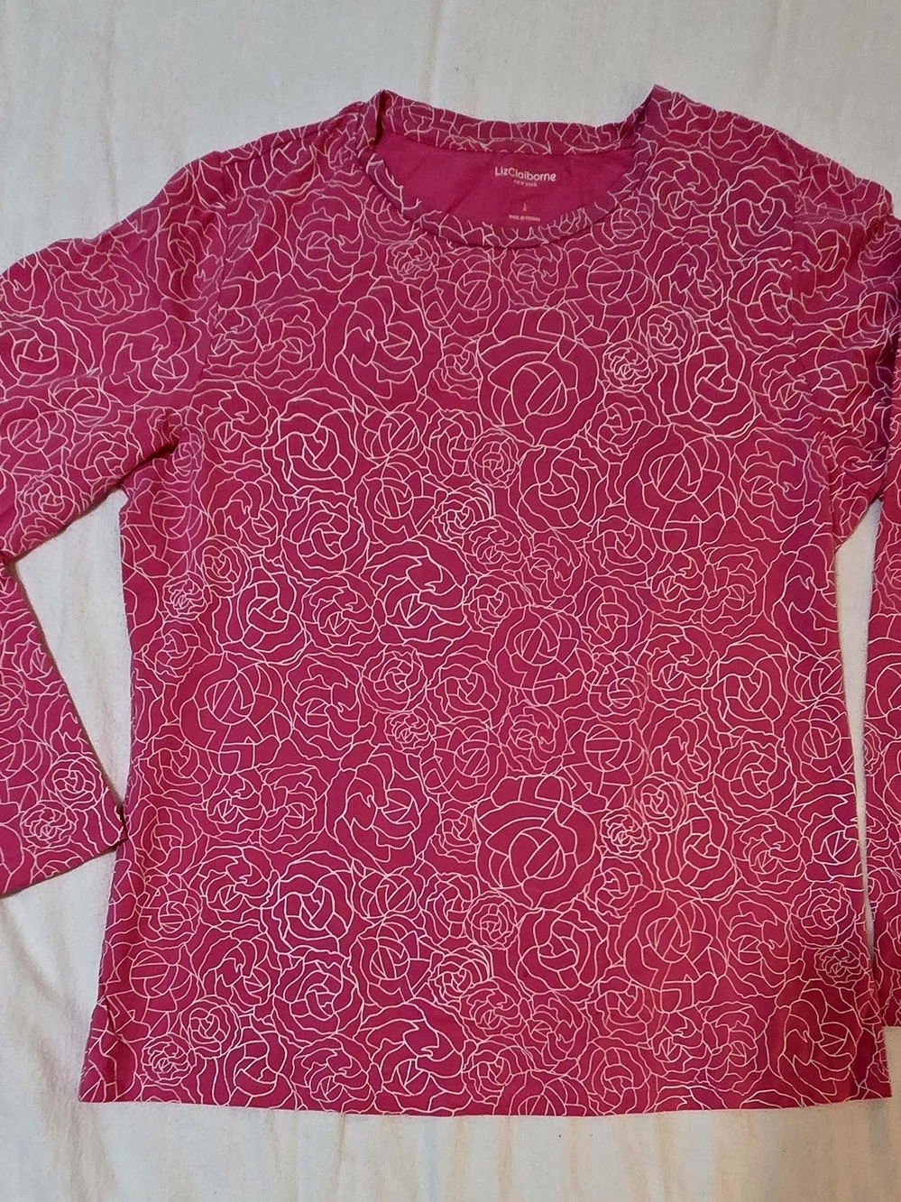 Liz Clairborne New YORK Floral Long-Sleeve Tee
